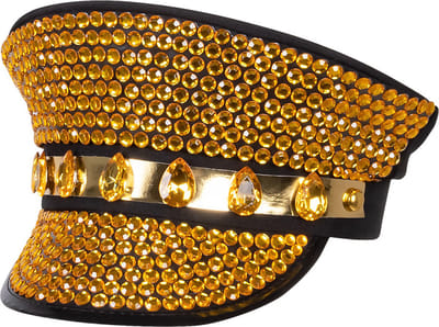 Boland - Pet Sunny vibes Goud - 59 - Volwassenen - Unisex - Glitter and Glamour - Festival