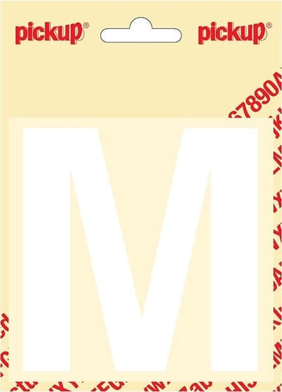 Pickup plakletter Helvetica 100 mm - wit M