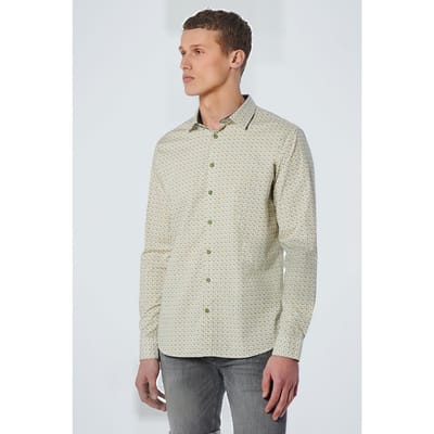 No Excess Shirt Allover Printed Stretch Light Green Größe: XXL | Casual hemden Outlet | Herren | Grün