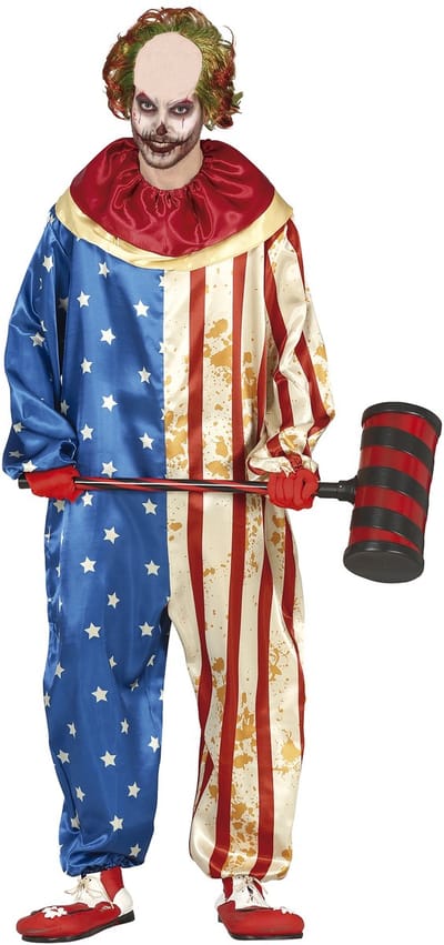Usa Clown Horror Halloween Kostuum brown