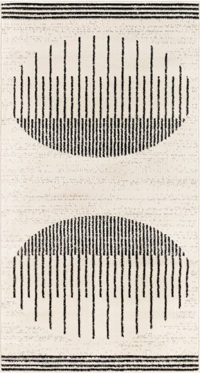 SURYA - ENSO Modern Scandinavisch Wit/Zwart Tapijt