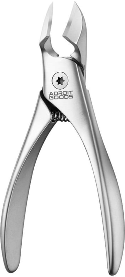 AdroitGoods 25° Precisie Nagelknipper – Professionele Ingegroeide Nagel- en Teennagelknipper - Volledig Roestvrij Staal - Grijs
