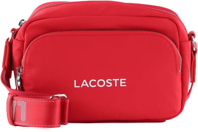 LACOSTE Schoudertas Active Nylon Crossover Bag Pompier Blanc Rood