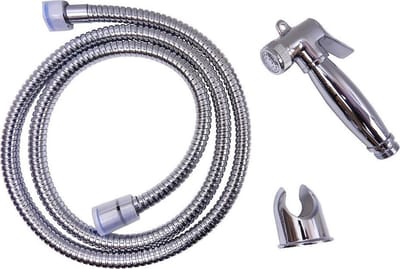 WillieJan Toiletdouche Set A2010 - Verchroomd Messing - Set; Knijphanddouche, Slang en Ophangbeugeltje