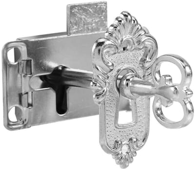 Allecto - Vintage Deurslot Set - Antiek Sloten - Sleutel meegeleverd - 6 x 4 cm - Voor Kast en Deur - Duurzaam en Betrouwbaar - Geschikt voor Lades
