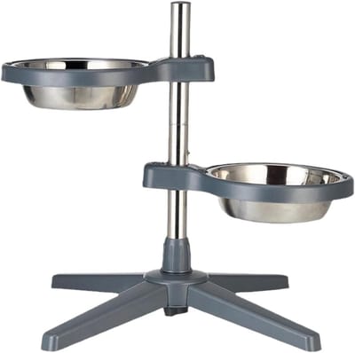 Verhoogde Voerbakken - Dubbele Hondenbak - Comfortabel Eten - In Hoogte Verstelbaar - Tot 46.5cm - Multicolor