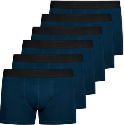 SNOCKS Boxershorts Heren, 6 stuks, Biologisch Katoen, Clean Zonder Logo