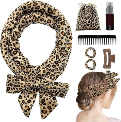 Hittevrije Krulspelden - Krulband Set - Haar Krullen - Zonder Hitte - 160 cm Lengte - Luipaardpatroon