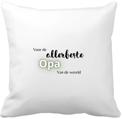 Akyol - voor de allerbeste opa van de wereld Kussen hoes - Opa - de beste opa - verjaardagscadeau - verjaardag - cadeau - cadeautje voor opa - opa artikelen - kado - geschenk - gift - 40 bij 40 cm