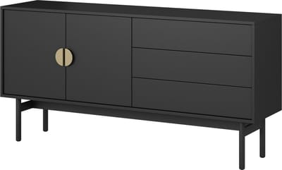 Selsey STOON - TV-meubel - 3 lades - zwart