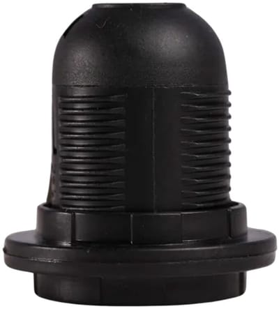 Thorgeon E27 Lamphouder + 2 Ringen - 230V - Zwart