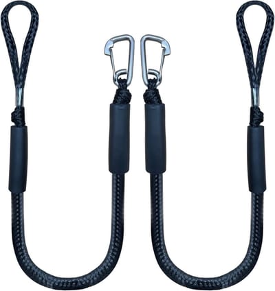 Bungee Doklijn met Aanlegtouw met haak voor Boot 4 ft/1,2m