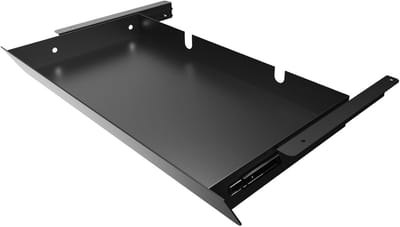 Schuiflade Onder Bureau - Opbergunit Bureau - Werkplek Organiseren - Met Kabelgaten - 57cm Breed - Zwart