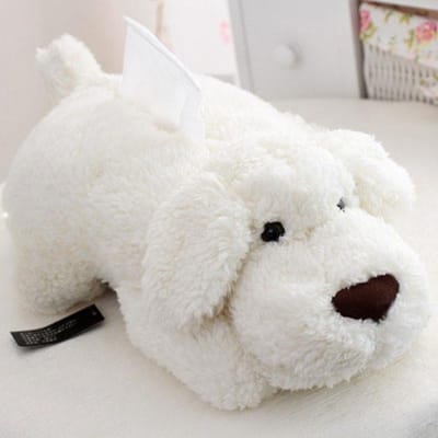 Boîte à mouchoirs en peluche en forme de chiot de dessin animé, étui à mouchoirs en forme de chien Kawaii pour décoration de chambre mignonne, support de voiture créatif en forme d'animal, nouveau