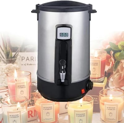 Kaars Maken Machine - Wax Smeltmachine DIY - Kaarsen Maken - Automatische Temperatuurregeling - 8L-35L - Zilver