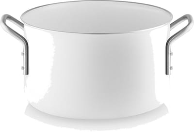 Eva Trio White Line steelpan, kookpot, aluminium, roestvrij staal, keramische coating, Wit, 3,8 L, 266638