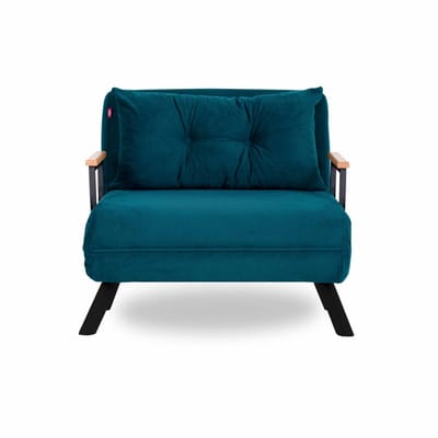 Atelier Del Sofa Slaapbank Sando - Petrol Groen - 1-zits - Verstelbaar