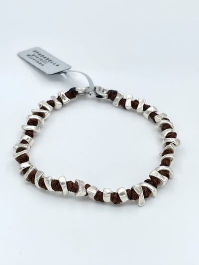 Spadarella Gioielli - SPBR14 - Armband - 925 Zilver - 6 mm - Brown maroon2 975 - 19 Cm