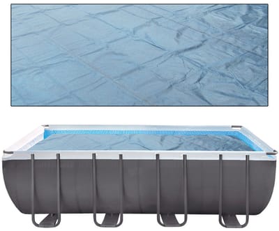 Solar Deken Blue/Black 732x366 cm - Solarzeil rechthoekig - 200 micron - Zwembadverwarming - verwarmt en isoleert - zwembad afdekzeil