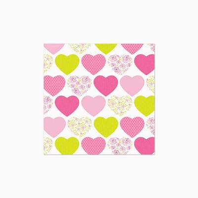 20 x Papieren tafel servetten 33cm  Sweetheart 3-laags FSC Ecolabel Milieuvriendelijk bbq | picknick | feest |