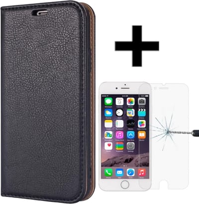 Rico Vitello Magnetische Wallet case Geschikt voor Apple iPhone 7/8 kleur Zwart + gratis screen protector
