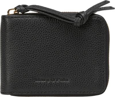Marc O'Polo Leren Portemonnee Franca Zip Wallet Black Zwart