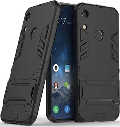 Luxe Extreem Stevige Armor Hoesje voor Huawei Y6 2019 - Shockproof Case - Cover Zwart - Magneet - Magnetisch voor autohouder - met Ring Kickstand