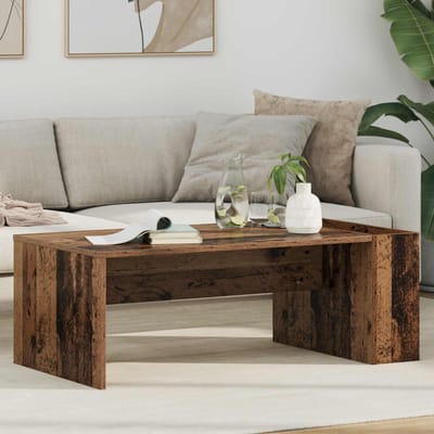 vidaXL - Salontafel - Oudhout - 95 - x - 50 - x - 34 - cm - Bewerkt - hout