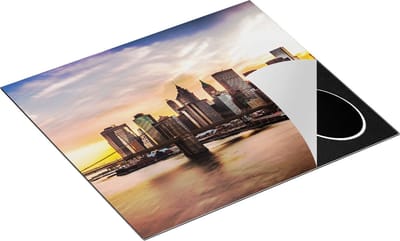 Chefcare Inductie Beschermer Brooklyn Bridge Brug in New York - 60x50 cm - Afdekplaat Inductie - Kookplaat Beschermer - Inductie Mat