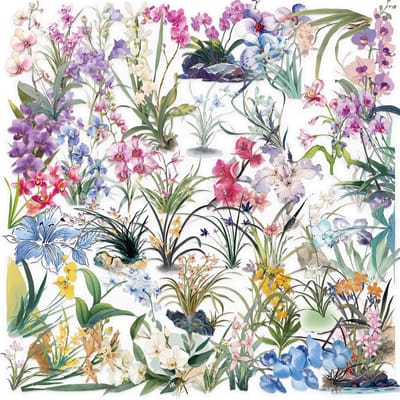 Meer Leuks - Transparante Stickers Planten - 50 stuks - Plant Sticker
