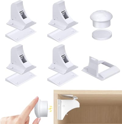 Veiligheidskastsloten voor Kinderen - 4-Pack Magnetische Sloten met Sleutel