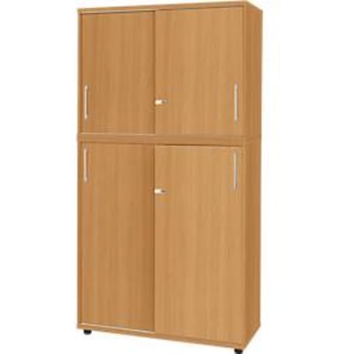 Schäfer Shop  Genius Kastcombinatie TETRIS WOOD, met 5 ordnerhoogtes, ruimte voor 60 standaardmappen, afwerking beuken