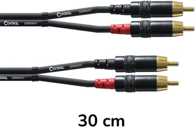 Cordial Cinchkabel 0,3 m Rean stekker CFU 0,3 CC - Audio kabel