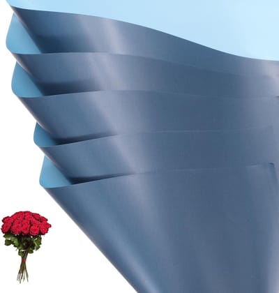 Cadeaupapier, 20 vellen dubbelzijdig waterdicht boeket, papierverpakking, bloemistverpakking, bloemenpapier voor bruiloft, doe-het-zelf handwerk, Valentijnsdag, Moederdag, donkerblauw