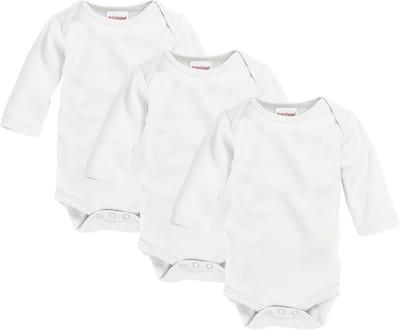 Playshoes Schnizler set 3 rompers lange mouw wit