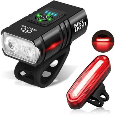 Fietsverlichting T6 LED Voor USB Oplaadbaar MTB Mountainbike Lamp 1000LM Fiets Koplamp Zaklamp Fiets Scooter achter