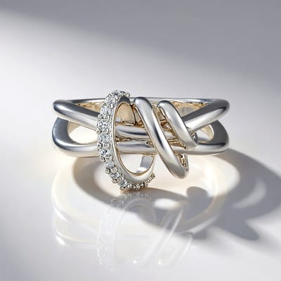 Cavill - Zilveren Ring 925 Sterling Zilver Geplatineerd - Cambodjaanse Zirkonen 0,279 ct Ronde Glamour - Damesring Modern Elegante Sieraden