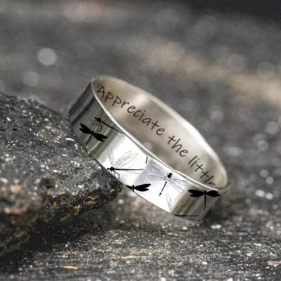 Bague libellule Vintage pour femmes et hommes, style bohème, délicat, motif sculpté à la main, bague de fiançailles, bijoux de mariage, nouvelle collection 6
