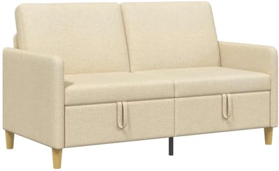 vidaXL - Sofa - met - Opbergruimte - Crèmekleurig - 152 - x - 78 - x - 87 - cm - Polyester