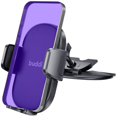 Buddi Way 2 Universele Telefoonhouder Auto CD-Speler met Sleuf Houder - Autohouder CD-Slot - Verstelbaar en 360° Draaibaar - Geschikt voor o.a iPhone, Samsung en andere smartphones