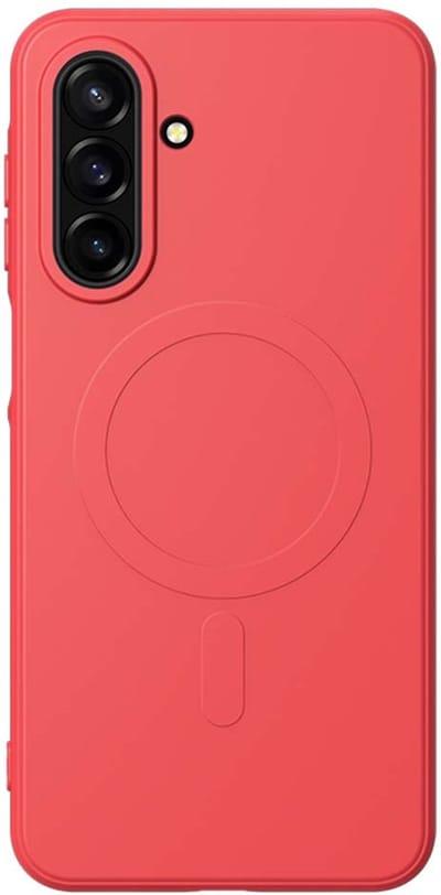 Bigben Connected, Hoesje geschikt voor Galaxy A17 4G / 5G - Flexibel Siliconen Soft Touch Magnetic, Rood