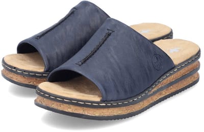 Rieker Dames Pantoletten Slipper 62905-14 Blauw
