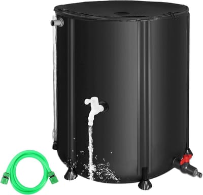 Opvouwbare Regenton - Watertank Collector - Regenwater Opvangen - Ruimtebesparend Ontwerp - 500L - Zwart