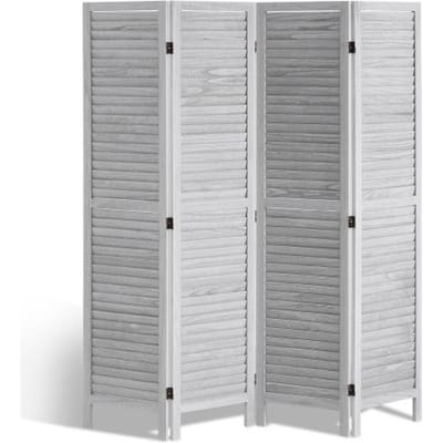 VEVOR Room Divider 4-delig opvouwbaar privacyscherm, 170 cm hoge scheidingswand, draagbaar decoratief scherm voor kamerafscheiding, roomdivider geschikt voor kantoor, restaurant, slaapkamer (lichtgrijs)