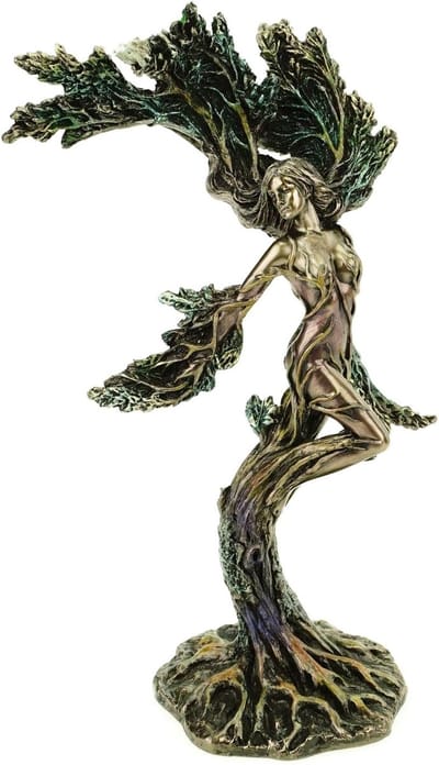 Veronese Design Beeld/figuur - Mythologisch Bosnimf Meliae Dryade - the Forest Nymph Meliae Driade - (hxbxd) ca, 25cm x 16cn x9cm