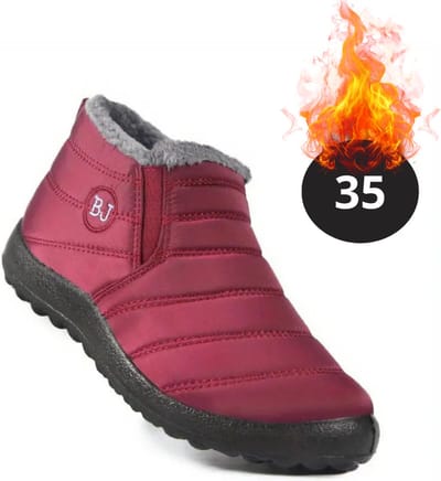 Nivard Snowboots - Sneeuwschoenen - Sneeuwboots - Dames - Wintersport - Ski - Skischoenen - Rood - 35 - Laag