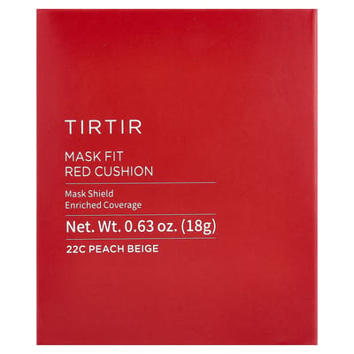 TIRTIR, Cushion Rouge Mask Fit, 22C Beige Pêche, 18g (0,63 oz)