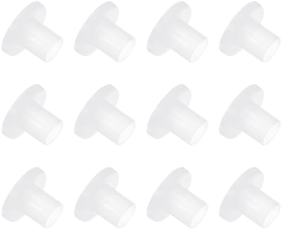 Set van 12 Nylon Flensbussen voor Bomen - Boorgat 4mm, Buitenmaat 5mm, Lengte 7mm - Duurzame Plastic Bussen voor Tuin en Klussen