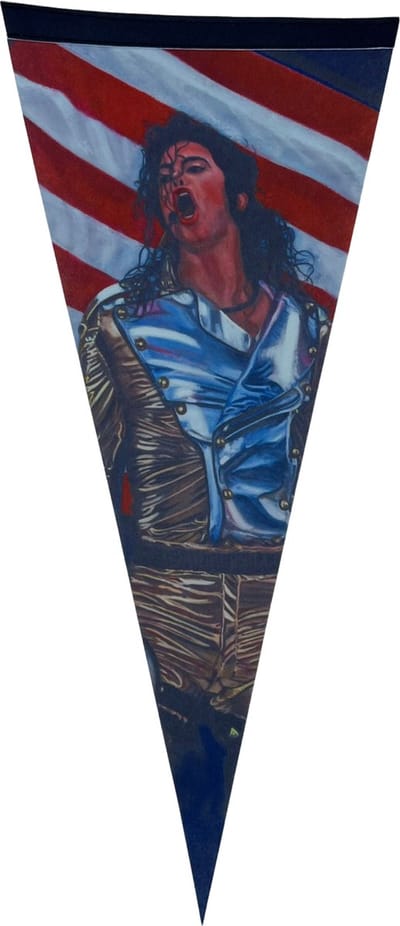 Michael Jackson - The Jackson 5 - Jackson flag - Michael jackson 5 band - MJ logo - Muziek - Vaantje - USA - Sportvaantje - Wimpel - Vlag - Pennant - 31*72 cm - jackson usa vlag