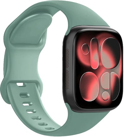 Horloge Band Geschikt voor Apple Watch 1, 2, 3, 4, 5, 6, 7, 8, 9, 10, 11, SE - 42/44/45/46 mm Bandje Siliconen Verstelbaar - Cactus